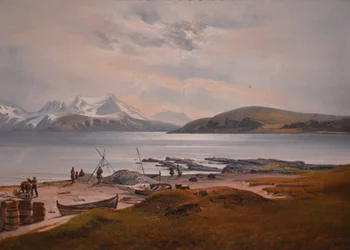 Küstenlandschaft mit Samen